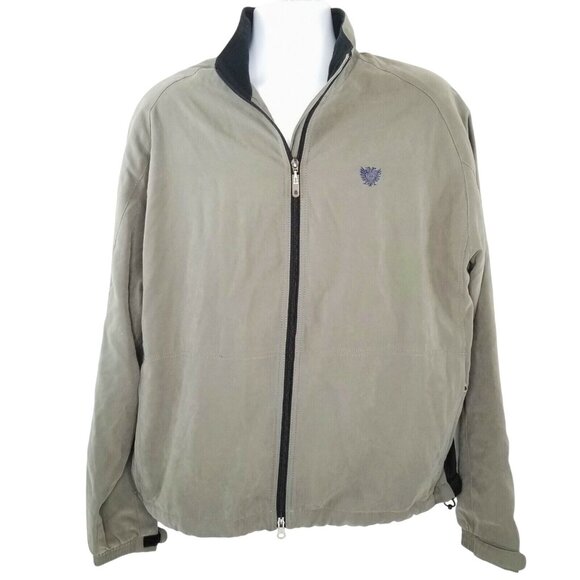 Turtleson Full Zip Jacket Windbreaker Mens Large Gray Green Activewear Golf - Picture 1 of 12